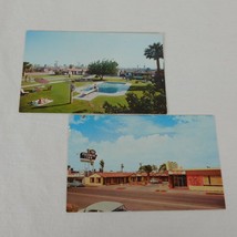 Lot of 2 Palomine Inn Phoenix Arizona UNPOSTED Motel Swimming Pool 1950s-1960s - £6.25 GBP