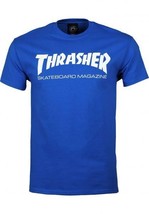 Mens T-shirt Thrasher Magazine Logo Royal White - £13.60 GBP