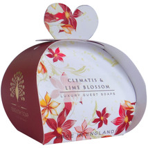 The English Soap Clematis &amp; Lime Blossom Luxury Guest Soaps 2oz - £11.25 GBP
