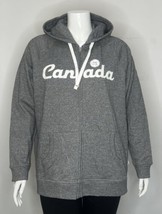 Canadiana Women&#39;s Melange Full Zip Hoodie Sweater Jacket Gray 3X New - $19.99