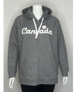 Canadiana Women&#39;s Melange Full Zip Hoodie Sweater Jacket Gray 3X New - £15.87 GBP