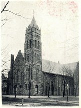 Vtg Postcard 1907 Freehold NJ Presbyterian Church Street View Undiv. - £3.09 GBP