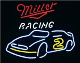 New Miller Lite Racing Car #2 Neon Light Sign 24"x20"  - $249.99