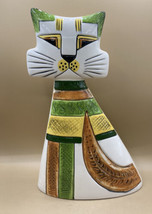 MCM Hedi Schoop Ceramic Turnabout Cat Figurine Double Sided 16” Painted - £560.50 GBP