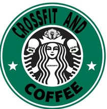 Crossfit and coffee 4&quot; Wide Multi-Color Vinyl Decal Sticker  - $3.19