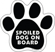 SPOILED DOG ON BOARD Cute PAW PRINT Fridge Car Magnet Gift 5&quot;x5&quot; LARGE S... - £4.60 GBP