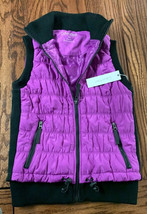 NWT $79 Calvin Klein CK Performance Zippered Vest Purple Womens S Small - £32.47 GBP