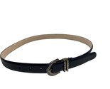 Nine and Company Womens M Black Designer Leather Belt With wear - $9.67