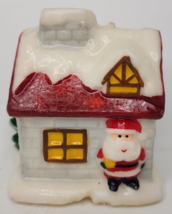 Vintage Santa Claus Christmas House Candle 3.75&quot; SKU H189 - £15.94 GBP