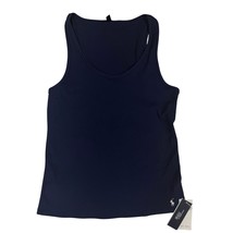  New Ralph Lauren Polo Rib Knit tank navy Blue womens Sz L WHite Horse - $33.66