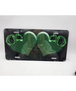 Hearts Over Roses In Green Novelty License Plate Tag LP-11449 - $374.24 MXN