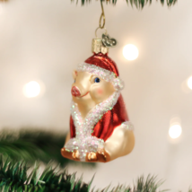 Old World Christmas Christmas Ham Pig Farm Animal Glass Christmas Ornament 12130 - $16.88