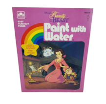 New Vintage Disney Beauty And The Beast Paint W Water Coloring Book Nos Golden - $26.60