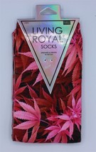 Living Royal Socks - Unisex Crew - Pink Pot Plant - One Size Fits Most - $11.29