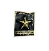 Alaska Railroad Gold Star Service Pin vtd - £6.90 GBP