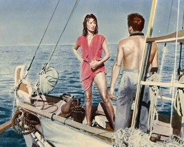 Sophia Loren wearing red wet dress on boat Boy on a Dolphin 11x14 inch photo - £14.11 GBP
