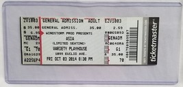 ASIA (THE BAND) - ORIGINAL 2014 UNUSED WHOLE FULL CONCERT TICKET - €13,00 EUR