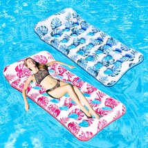 Inflatable Pool Lounger Float, Pool Rafts For Adults 2 Pack, Large Giant... - $37.93