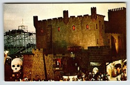 Wildwood New Jersey Postcard Castle Dracula Building Dark Ride Haunted House - £81.21 GBP