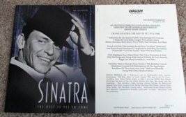 FRANK SINATRA THE BEST IS YET TO COME HOME VIDEO LAUNCH PRESS RELEASE &amp; ... - $7.91