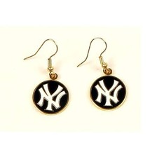 MLB New York Yankees Baseball Official Licensed Circle Logo Dangle Earrings - £7.99 GBP