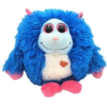 TY Monstaz JERRY 10&quot; Plush Stuffed Toy Blue Pink LUV ME Heart No Sound Valentine - £9.19 GBP