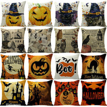 Halloween Vintage Pillows Cover Pillow Case Sofa Throw Cushion Cover 40Colors  - £6.89 GBP+
