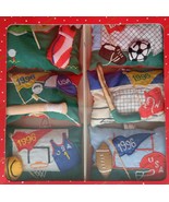 Dillard&#39;s Trimmings Sports MemorabiliaTree Ornaments Embroidered Pillows... - $21.66