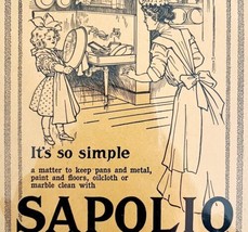 Sapolio Soap Cleaning Cakes 1900 Victorian Advertisement Detergent DWCC11 - £31.51 GBP