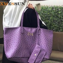 Designer Ostrich Pattern Shoulder Bags For Women 2022 New Trendy Shopping Bag Hi - £36.52 GBP