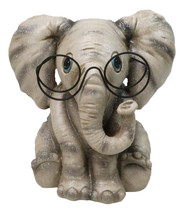 Safari African Savanna Whimsical Elephant Young Calf Wearing Glasses Fig... - $441.49 MXN