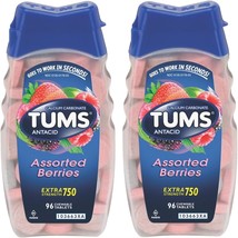 Tums Antacid Chewable Tablets, Extra Strength 750, Assorted Berries, 192 Tablets - £30.36 GBP