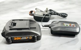 Genuine WORX Power Share (20V ~ 2 Ah) Li-Ion Battery (WA3525) &amp; Charger (WA3742) - £23.21 GBP