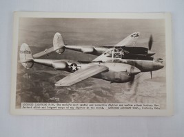 Lockheed Lightning P-38 Fighter Airplane Aircraft RPPC Postcard 1930-1950 - $14.84