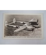 Lockheed Lightning P-38 Fighter Airplane Aircraft RPPC Postcard 1930-1950 - £11.59 GBP