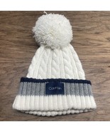 Calvin Klein Beanie Ski Hat Cap Winter Snow Men&#39;s White Blue Gray KG JD - $185.28 MXN