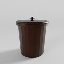 Vintage ~ Tupperware ~ Charcoal Brown ~ Ice Bucket w/Push Button Lid ~ 1683-4 - £23.36 GBP