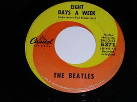 The Beatles Eight Days A Week 45 Rpm Record Capitol 5371 Orange Swirl VG+/VG++ - £7.92 GBP