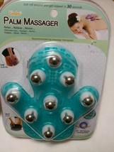 Lindo Palm Massager self 3D rotating balls 4 back hips arms shoulder legs knees - £11.85 GBP