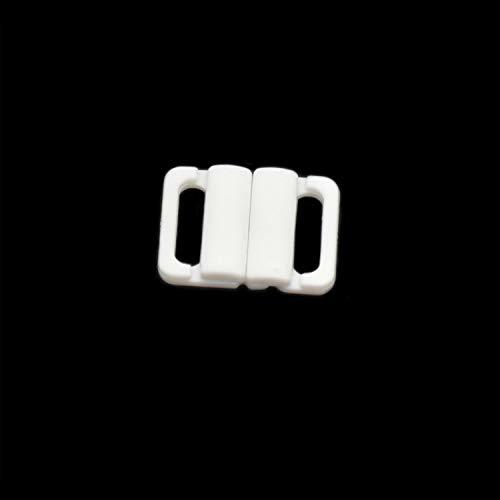 Bluemoona 20 Pcs - Plastic 14mm Bikini Clip Snap Hook Bra Strap Swimwear Clasp F