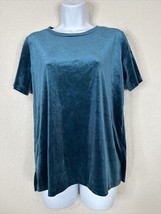 Old Navy Womens Size XS Blue Velvet Round Neck T-shirt Short Sleeve - $11.30