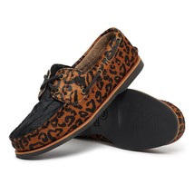 Timberland Men&#39;s Classic Boat Shoe Brn Leopard Leather A5YYB All Sizes - £96.50 GBP