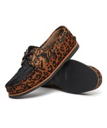 TIMBERLAND MEN&#39;S CLASSIC BOAT SHOE BRN LEOPARD LEATHER A5YYB ALL SIZES - £95.91 GBP
