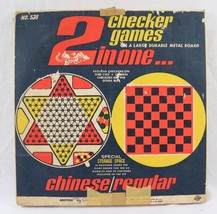 VINTAGE 2 in 1 Chinese + Regular Checkerboard Set Ohio Art Co 538 - $19.79