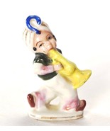 Vintage Porcelain Made In Japan Figurine Boy Playing Horn 3&quot; Tall - $23.08 CAD