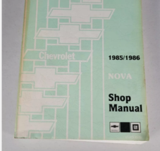 1985 1986 GM Chevrolet Chevy Nova Servizio Negozio Riparazione Manuale OEM - $4.98