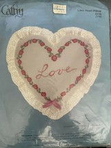 Cathy Needlecraft Lace Heart Pillow 0119 - $10.00