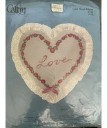 Cathy Needlecraft Lace Heart Pillow 0119 - £7.86 GBP