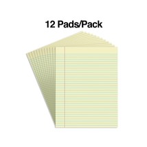 Staples Notepads 8.5&quot; x 11&quot; Narrow Canary 50 Sh./Pad 12 Pads/PK (11296) ... - $29.52