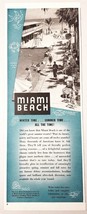 1947 Print Ad Miami Beach Chamber of Commerce Ocean Beach &amp; Swimming Pool - $11.30